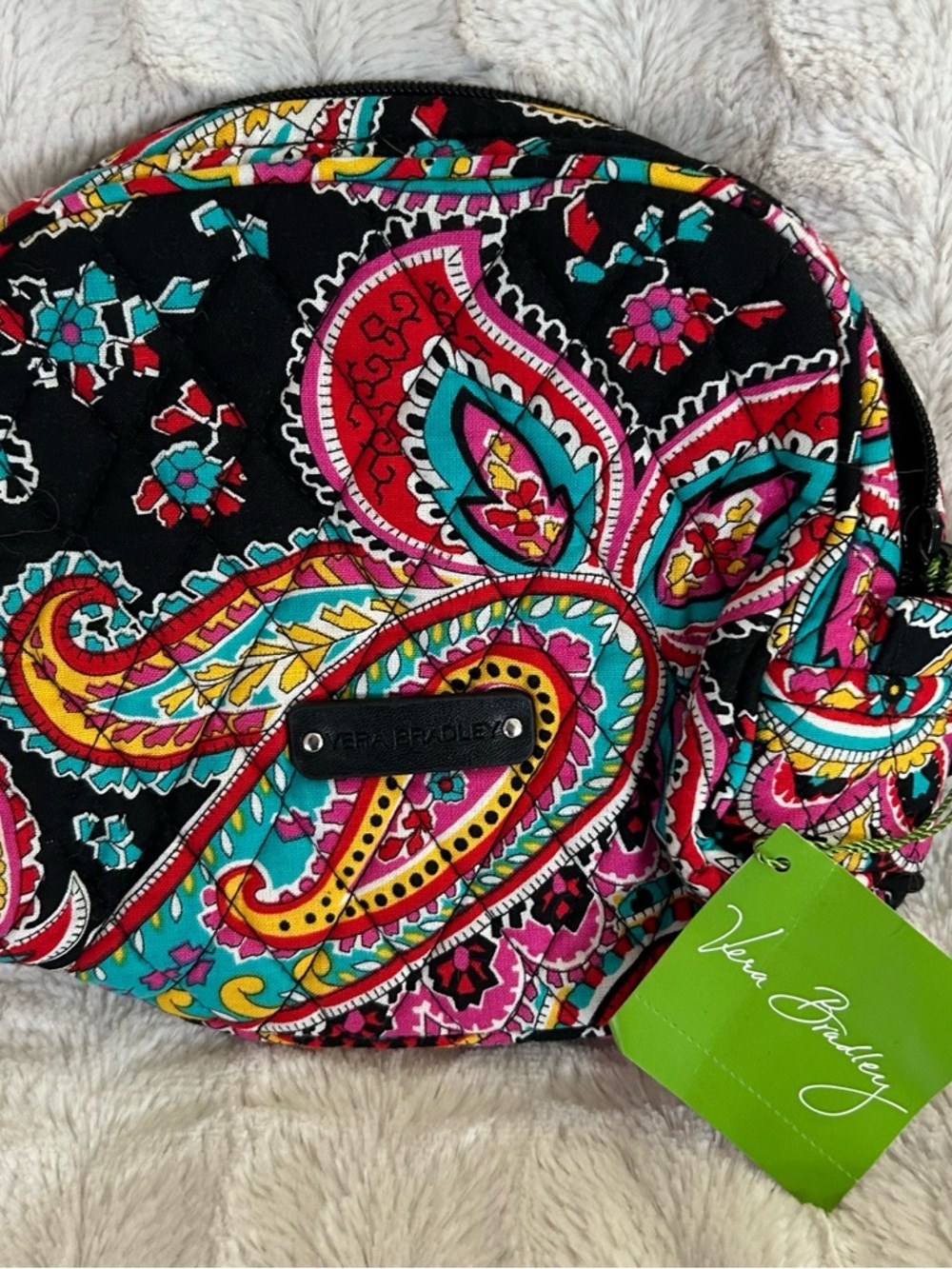 Vera Bradley Medium Zip Cosmetic Bag Parisian Paisley NWT